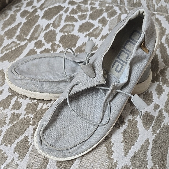 Hey Dude Gray Slip-On Loafers with Cushioned Soles - Picture 7 of 8